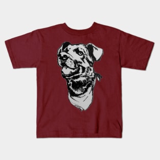 Negro Matapacos, the riot dog (black and white) Kids T-Shirt